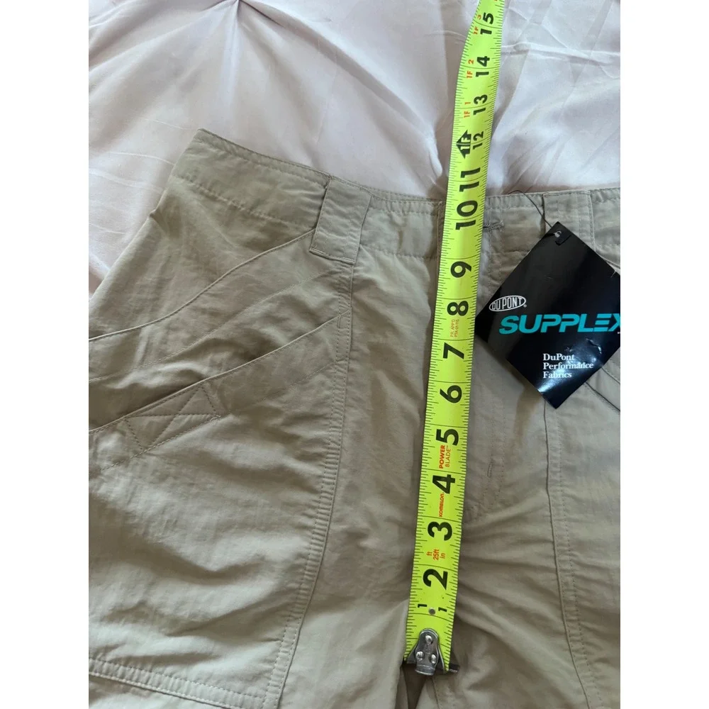 NWT Royal Robbins Womens Supplex Nylon Hiking Shorts Khaki Tan Safari Gorpcore